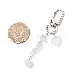 Подвеска в форме сердца из натурального розового кварца&nbsp;HJEW-JM03194-03