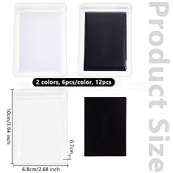 12 шт. 2-цветные прямоугольные прозрачные ПВХ-пластиковые подарочные упаковочные пакеты с застежкой-молнией&nbsp;ABAG-OC0001-15