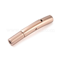 Ионное покрытие (ip) колонна 304 нержавеющая сталь байонетные застежки для ожерелий&nbsp;STAS-O035-05RG