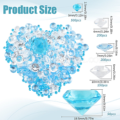1100 шт. акриловые стразы с заостренной задней частью кабошоны&nbsp;GACR-SP0001-05B