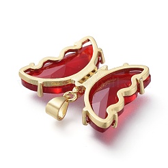 Латунные микропаве прозрачные подвески с фианитом&nbsp;ZIRC-P079-A01-07