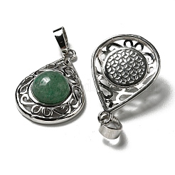 Естественный зеленый авантюрин подвески&nbsp;G-Q158-05P-22