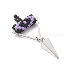 Подвески-глаза из бисера в форме цилиндра&nbsp;PALLOY-MZ00650