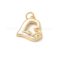 Подвески из латуни с натуральными белыми ракушками KK-S522-08D-G