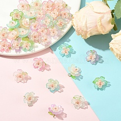 50шт 5 цвета акриловые подвески&nbsp;PALLOY-YW00127