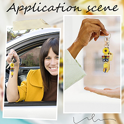 1шт силиконовая мультяшная бабочка цветок подвеска украшения&nbsp;HJEW-CP0001-17B