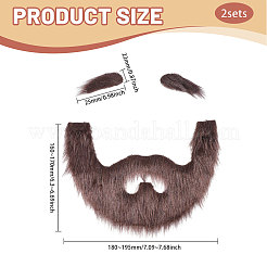 Искусственные брови и усы из ткани&nbsp;DIY-WH0591-240B