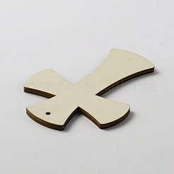 12шт деревянные большие подвески&nbsp;WOOD-WH0030-42A