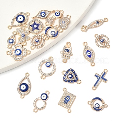 36 шт. 18 стиля сплава синие эмалевые соединительные подвески&nbsp;ENAM-FS0002-97