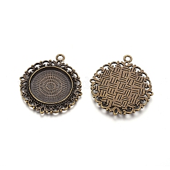 Сеттинги для кулона ( кабошона ) тибетского стиля&nbsp;LS-TIBEP-R129-AB-FF