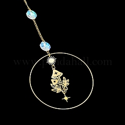 Латунные большие подвесные украшения&nbsp;HJEW-M005-03G-01