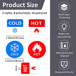 16 пара акриловых публичных знаков 2-х стилей&nbsp;DIY-FH0008-28D