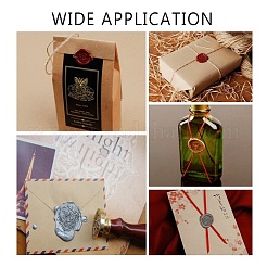 Поделки письмо записки латунь сургучная печать штампы и деревянная ручка&nbsp;AJEW-P068-B02