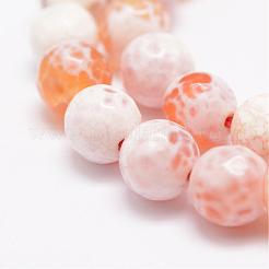 Граненые бусины из натурального огненного агата с треском&nbsp;G-F447-8mm-B03