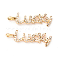 Латунные микропаве прозрачные подвески с фианитом ZIRC-Z019-27G-NR