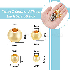 400 шт. 8-цветные латунные разделительные бусины для стоек&nbsp;FIND-UN0004-40