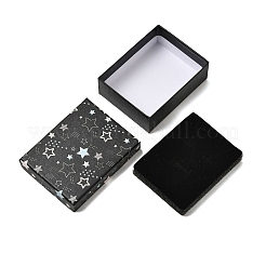 Картонные подарочные коробки для ювелирных изделий с принтом в виде звезд&nbsp;CON-K016-01D