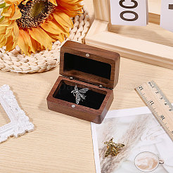 Прямоугольные коробки для хранения зажимов для галстука из орехового дерева&nbsp;CON-WH0100-02