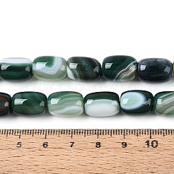 Окрашенные натуральные полосатые агатовые бусы&nbsp;G-T144-44E