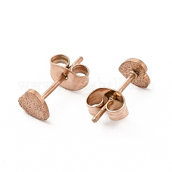 Ионное покрытие (ip) 304 нержавеющая сталь серьги-гвоздики для женщин&nbsp;EJEW-K243-02RG