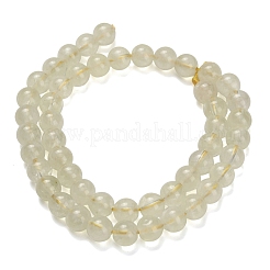 Нити из натуральных бусин лимонного кварца (обработанных нагреванием)&nbsp;G-L642-B13-8mm