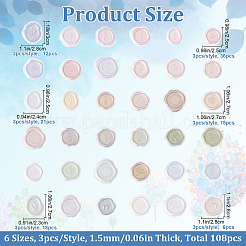 6 комплект 6-х видов самоклеящихся наклеек из ПВХ&nbsp;DIY-CP0007-62