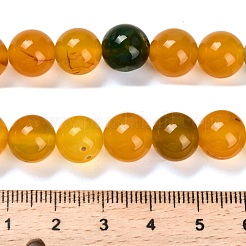 Окрашенные естественный агат бисер пряди&nbsp;G-G203-10F-10mm