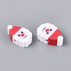 Новогодняя тема бусины из полимерной глины ручной работы&nbsp;CLAY-M005-11