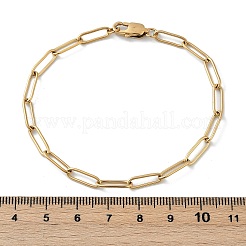 PVD вакуумное покрытие 304 нержавеющая сталь скрепки браслеты цепи&nbsp;BJEW-I295-15G