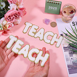 Синель вышивать нитками приклеивать/пришивать заплатки&nbsp;PATC-WH0012-93B-01