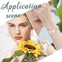 90шт 15 цвета фарфоровые керамические бусины ручной работы нити&nbsp;PORC-PH0001-25