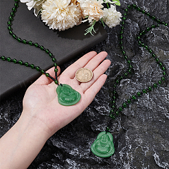 2 шт. ожерелье с подвеской в виде Будды Майтреи из искусственного камня NJEW-UN0001-59A