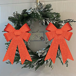 Рождественский ПВХ блестящий бант&nbsp;AJEW-SP0003-72C-01