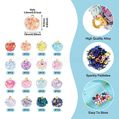 32 шт. 16-х цветные тканевые подвески&nbsp;FIND-TA0008-47