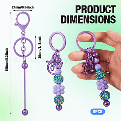 5 шт. брелок из сплава и латуни с бусинами для изготовления ювелирных изделий своими руками&nbsp;DIY-SW0001-15C