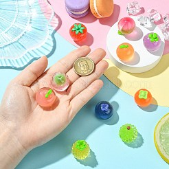 10 шт. 10 стиля фруктовых прозрачных смоляных кабошонов&nbsp;RESI-CJ0004-83