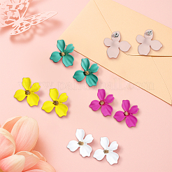 Цветочные сплава серьги&nbsp;EJEW-HY0001-09