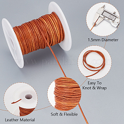 Круглый шнур из воловьей кожи длиной 20 метр.&nbsp;WL-WH0015-01A-01