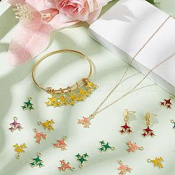 120шт 6 цвета сплава эмалевые подвески&nbsp;ENAM-AR0001-45