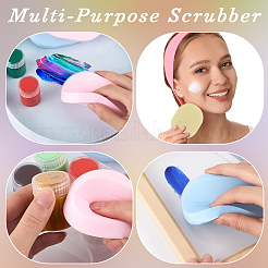 4 шт. 2-х цветные косметические губки для лица&nbsp;MRMJ-GF0001-62A