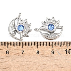 Подвески из нержавеющей стали 304 со стразами&nbsp;STAS-Z166-24P-03