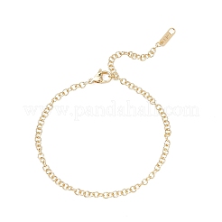 Паяные латунные браслеты-цепочки «роло»&nbsp;BJEW-JB12723