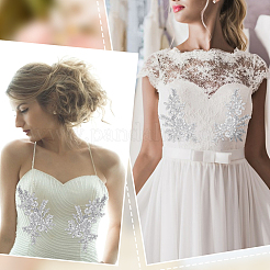 1 пара 3D цветочных вышитых аппликаций из полиэстера&nbsp;PATC-GF0001-37B