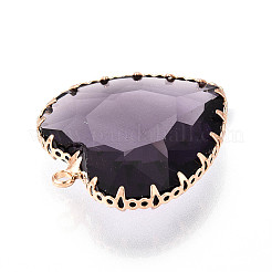 Прозрачные стеклянные подвески&nbsp;KK-N283-01G-G