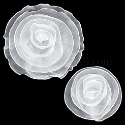 2 шт. 2 стили брошей из органзы с цветами&nbsp;JEWB-FG0001-58B