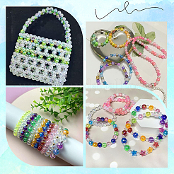 1000шт 25 цвета прозрачные акриловые бусины&nbsp;MACR-SP0001-75