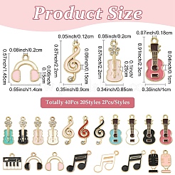 40шт 20 стиля подвески из сплава с эмалью&nbsp;ENAM-YW0005-94