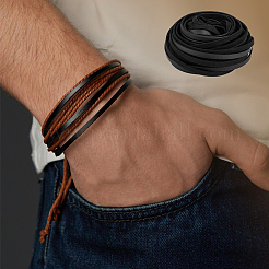 10 шт. плоский шнур из искусственной кожи&nbsp;WL-DC0001-02A