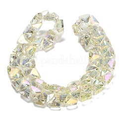 Стеклянные бусины с гальваническим покрытием &nbsp;EGLA-P066-02A-FR01