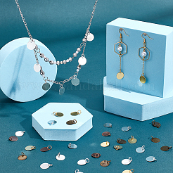 150 шт. 5 цвета латунная штамповка пустые бирки-брелки&nbsp;KK-HY0001-46